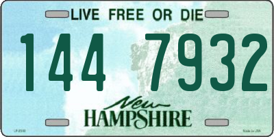 NH license plate 1447932