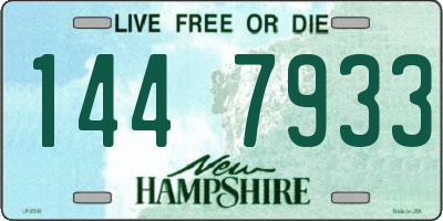 NH license plate 1447933