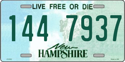 NH license plate 1447937