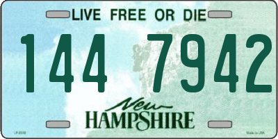 NH license plate 1447942
