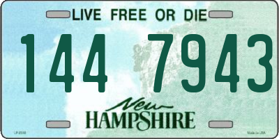 NH license plate 1447943
