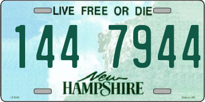 NH license plate 1447944