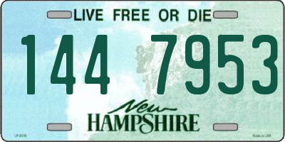 NH license plate 1447953