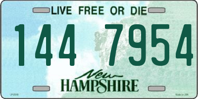 NH license plate 1447954