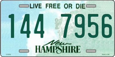 NH license plate 1447956