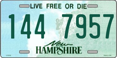NH license plate 1447957