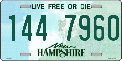 NH license plate 1447960