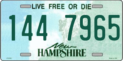 NH license plate 1447965