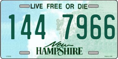NH license plate 1447966
