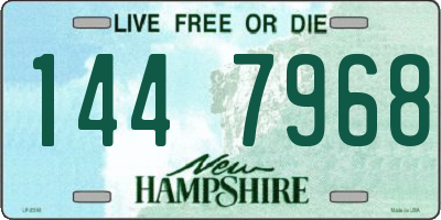 NH license plate 1447968