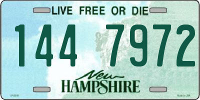 NH license plate 1447972