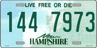 NH license plate 1447973