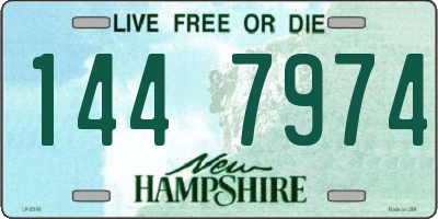 NH license plate 1447974