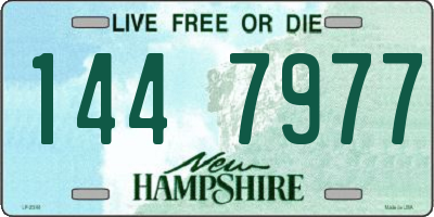 NH license plate 1447977