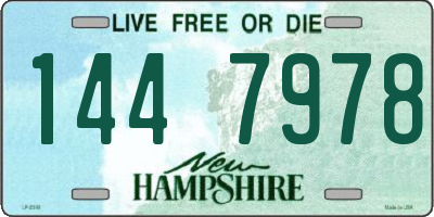 NH license plate 1447978