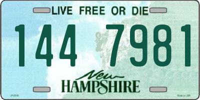 NH license plate 1447981