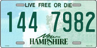 NH license plate 1447982