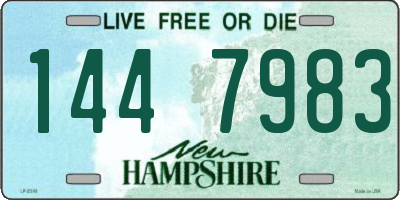 NH license plate 1447983