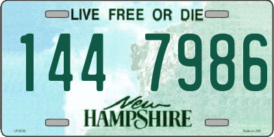 NH license plate 1447986