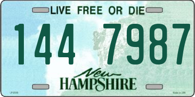 NH license plate 1447987