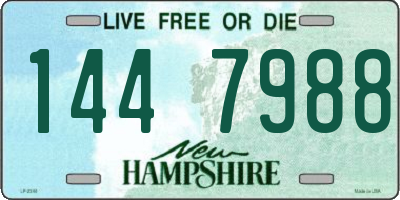 NH license plate 1447988