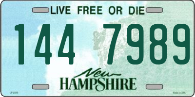 NH license plate 1447989