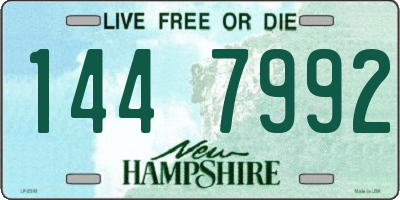 NH license plate 1447992