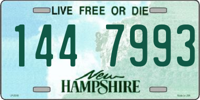 NH license plate 1447993