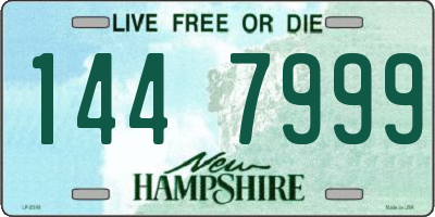 NH license plate 1447999