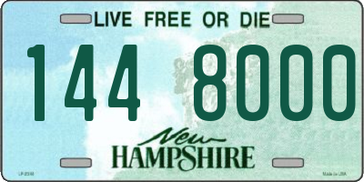 NH license plate 1448000