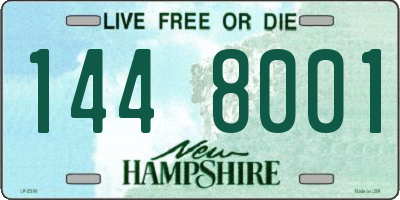 NH license plate 1448001