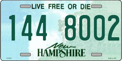 NH license plate 1448002
