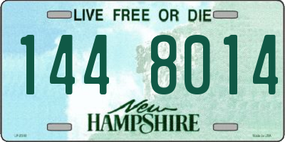 NH license plate 1448014