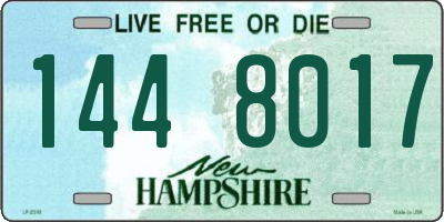 NH license plate 1448017