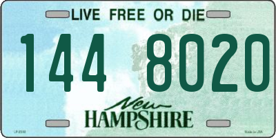 NH license plate 1448020