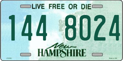 NH license plate 1448024