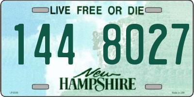 NH license plate 1448027