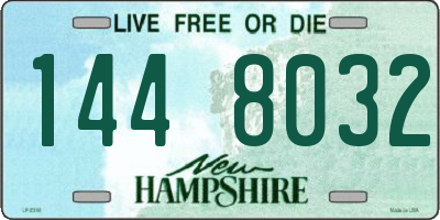 NH license plate 1448032