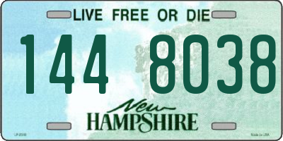 NH license plate 1448038