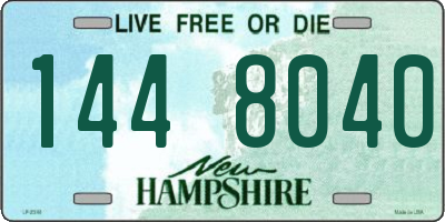 NH license plate 1448040