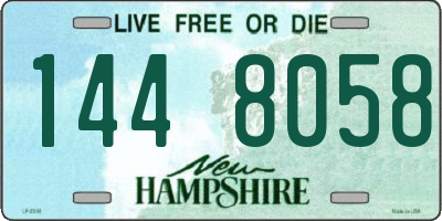 NH license plate 1448058