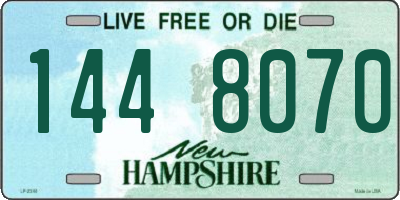 NH license plate 1448070