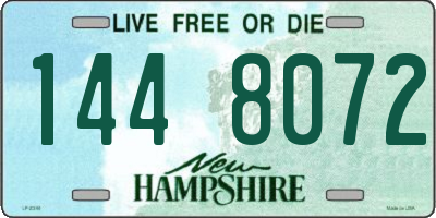 NH license plate 1448072