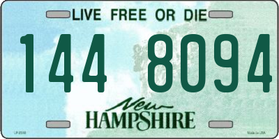 NH license plate 1448094