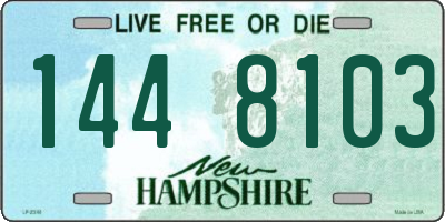 NH license plate 1448103