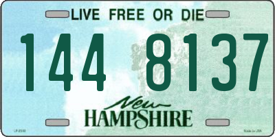NH license plate 1448137