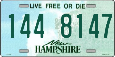 NH license plate 1448147