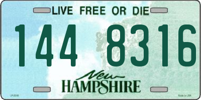 NH license plate 1448316