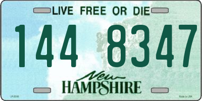 NH license plate 1448347