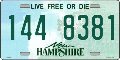 NH license plate 1448381